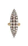 Jenna Blake 18k Yellow Gold Blackened Diamond Ring In Gold