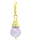 Jenna Blake 18k Yellow Gold Diamond And Amethyst Charm In Gold