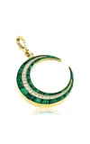 Jenna Blake 18k Yellow Gold Diamond And Malachite Charm