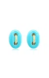 Jenna Blake 18k Yellow Gold Diamond And Malachite Stud Earrings