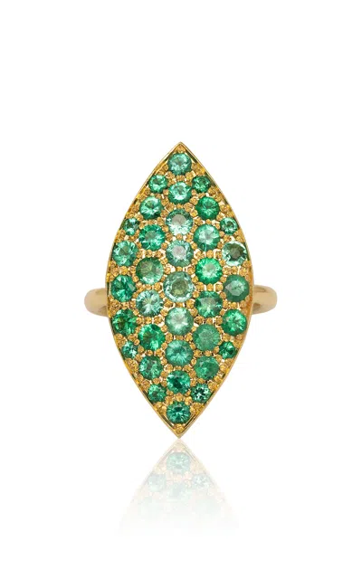 Jenna Blake 18k Yellow Gold Emerald Ring In Green