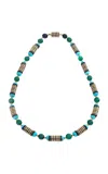 Jenna Blake 18k Yellow Gold Enamel Multi Stone Necklace