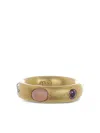 Jenna Blake 18k Yellow Gold Gypsy Multi-stone Ring In Gold