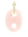 Jenna Blake 18k Yellow Gold Mariner Quartz And Diamond Charm In Pink