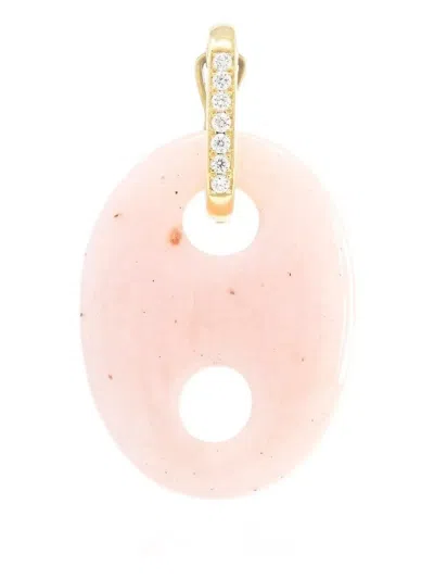 Jenna Blake 18k Yellow Gold Mariner Quartz And Diamond Charm In Pink
