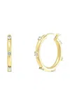 Jenna Blake 18k Yellow Gold Polka Dot Diamond Earrings In Gold