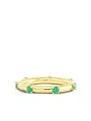 Jenna Blake 18k Yellow Gold Polka Dot Emerald Ring In Gold