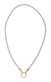 Jenna Blake 18k Yellow Gold Silk And Diamond Necklace In Gray