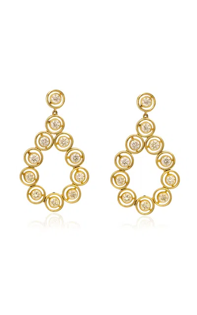 Jenna Blake 18k Yellow Gold Small Shadow Diamond Chandelier Earrings