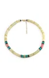 Jenna Blake Beaded 18k Yellow Gold Diamond Necklace In Multi