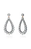 Jenna Blake Blackened Chandelier 18k Yellow Gold Rhodium-plated Diamond Earrings