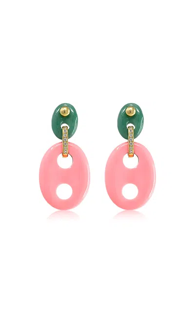 Jenna Blake Mariner Link 18k Yellow Gold Multi-stone Earrings