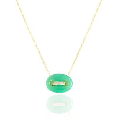Jenna Blake Mini Mariner Necklace Chrysoprase In Green