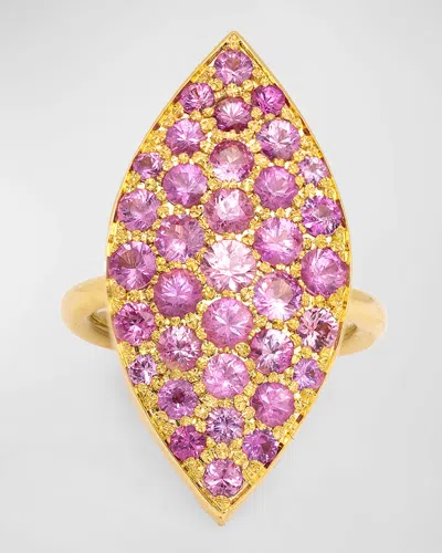 Jenna Blake Palm Pink Sapphire Ring In Gold