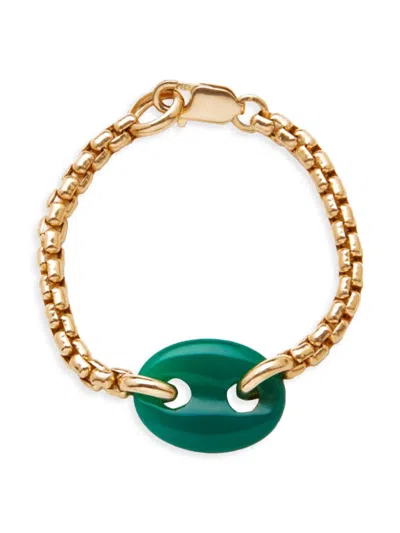 Jenna Blake Women's 18k Yellow Gold & Green Quartz Bracelet