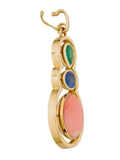 Jenna Blake Women's Morse Code 18k Yellow Gold, Multi-stone & Tcw Diamond Charm