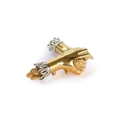 Jenna London Women's Hand Holding Clover Brooch In Multi