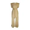 Jennafer Grace Neutrals Creme Brulee Tunic & Palazzo Pant Set
