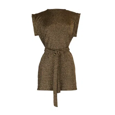 Jennafer Grace Women's Aura Gold Tunic With Tie