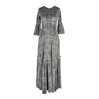 Jennafer Grace Women's Basilica Ruffle Dress In Gray