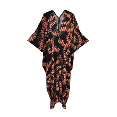 Jennafer Grace Women's Black Amber Vine Caftan