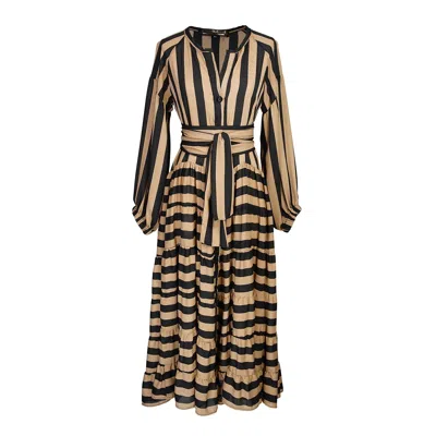 Jennafer Grace Women's Black / Brown Zapotec Lulu Dress In Black/brown