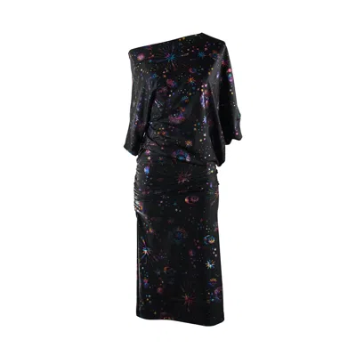 Jennafer Grace Women's Black Celestia Rainbow Angle Dress