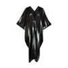 Jennafer Grace Women's Black Gloss Caftan In Black