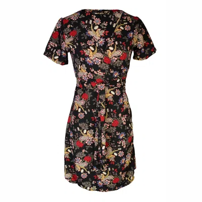 Jennafer Grace Women's Black Larkspur Wrap Dress In Mini