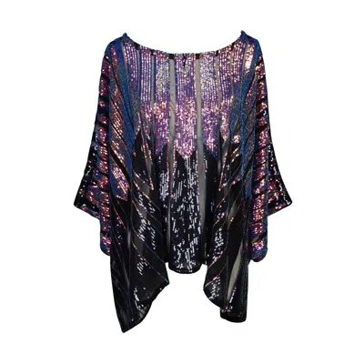 Jennafer Grace Women's Black Midnight Lotus Scarf Top