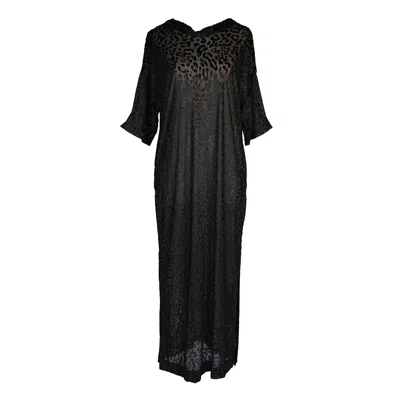 Jennafer Grace Women's Black Of The Night Split Hem Tunic