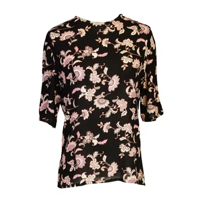 Jennafer Grace Women's Black / Pink Mareesa Top In Paisley Blooms In Multi