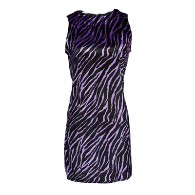 Jennafer Grace Women's Black / Purple Penelope Mini Dress In Purple Haze In Multi