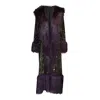 Jennafer Grace Women's Black / Purple Penny Deluxe Le Lido Velvet Faux Fur Jacket In Multi