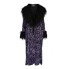 Jennafer Grace Women's Black / Purple Penny Love Purple Haze Faux Fur Jacket In Multi
