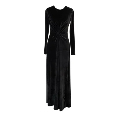 Jennafer Grace Women's Black Velvet Knot Dress