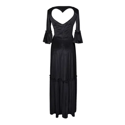 Jennafer Grace Women's Black Velvet Sweetheart Dress