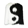 Jennafer Grace Women's Black / White Harmony Faux Fur Yin-yang Jacket In Noir Et Blanc In Black