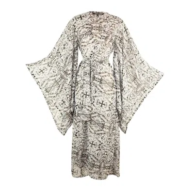 Jennafer Grace Women's Black / White Pythagoras Kimono In Black/white