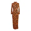 Jennafer Grace Women's Black / Yellow / Orange Catroux Dress In Heatwave In Black/yellow/orange