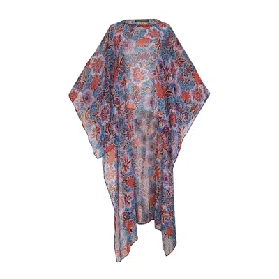 Jennafer Grace Women's Blue Aurora Botanica Float Scarf Top