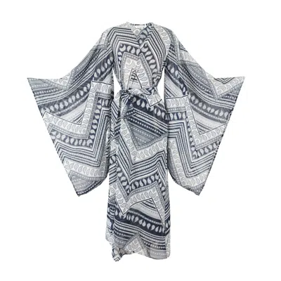 Jennafer Grace Women's Blue Edzna Kimono