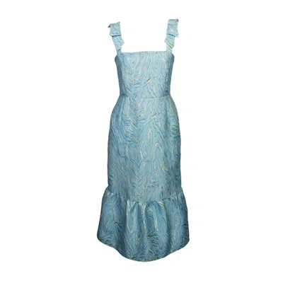 Jennafer Grace Women's Blue Georgina Dress In Guilded Sky