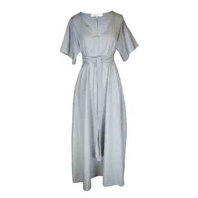 Jennafer Grace Women's Blue / White Nautica Wrap Maxi Dress In Blue/white