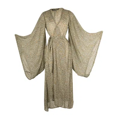Jennafer Grace Women's Brown Lucy Leopard Kimono