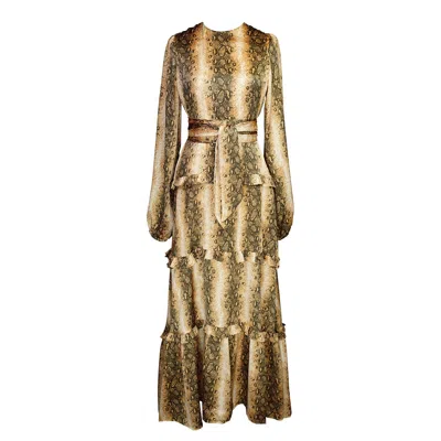 Jennafer Grace Women's Brown Mojave Love Maxi Dress