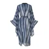 Jennafer Grace Women's Caikos Kimono In Blue/white