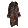 Jennafer Grace Women's Cordelia Driving Coat In Nomad Tapestry In Brown