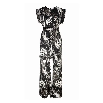 Jennafer Grace Women's Darkwater Tunic & Palazzo Pant Set In Black