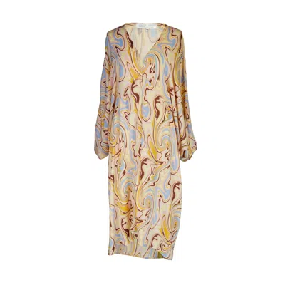 Jennafer Grace Women's Delphine Deco Caftan In Aura In Multi